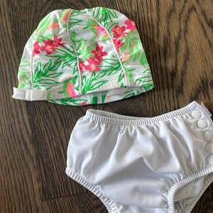 Janie & Jack baby swim hat & reusable swim diaper